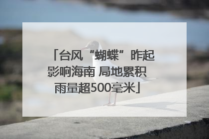 台风“蝴蝶”昨起影响海南 局地累积雨量超500毫米