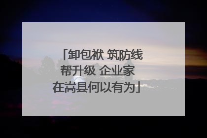 卸包袱 筑防线 帮升级 企业家在嵩县何以有为