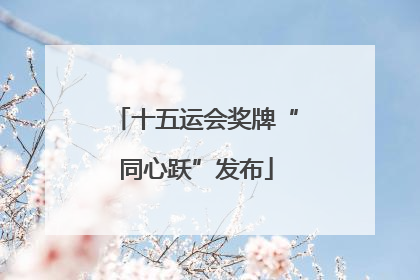 十五运会奖牌“同心跃”发布