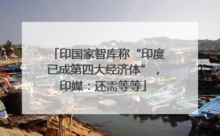 印国家智库称“印度已成第四大经济体”，印媒：还需等等