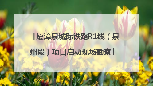 厦漳泉城际铁路R1线（泉州段）项目启动现场勘察