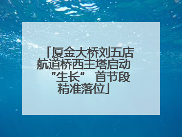 厦金大桥刘五店航道桥西主塔启动“生长” 首节段精准落位