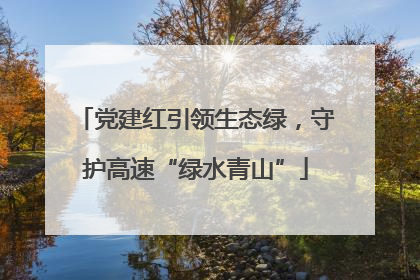 党建红引领生态绿，守护高速“绿水青山”