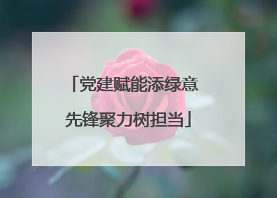党建赋能添绿意 先锋聚力树担当
