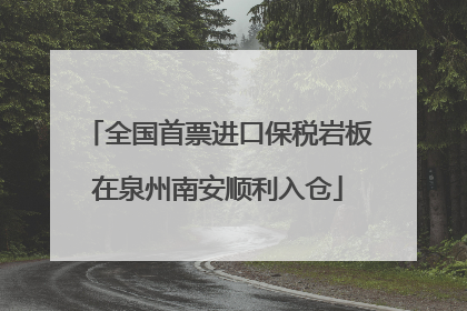 全国首票进口保税岩板在泉州南安顺利入仓