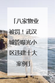 八家物业被罚！武汉城管曝光小区违建十大案例
