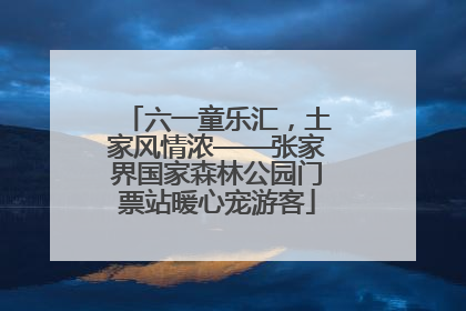 六一童乐汇，土家风情浓——张家界国家森林公园门票站暖心宠游客