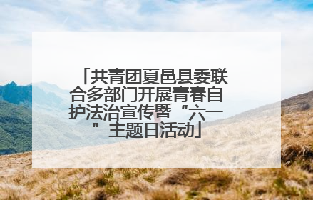 共青团夏邑县委联合多部门开展青春自护法治宣传暨“六一”主题日活动