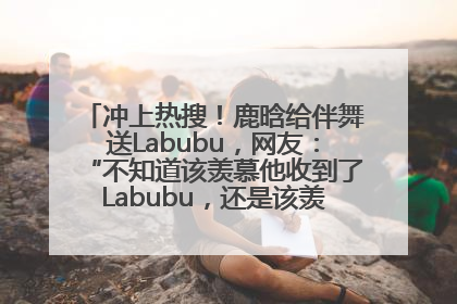 冲上热搜！鹿晗给伴舞送Labubu，网友：“不知道该羡慕他收到了Labubu，还是该羡慕鹿晗送他礼物”