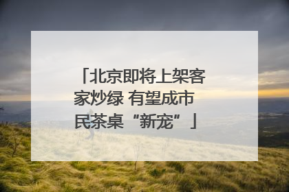北京即将上架客家炒绿 有望成市民茶桌“新宠”
