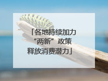各地持续加力“两新”政策 释放消费潜力