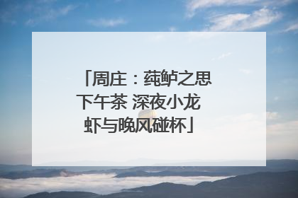 周庄：莼鲈之思下午茶 深夜小龙虾与晚风碰杯