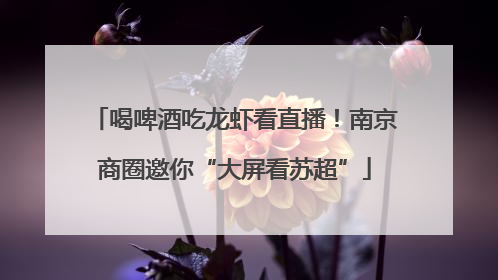 喝啤酒吃龙虾看直播！南京商圈邀你“大屏看苏超”