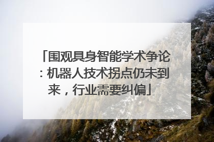 围观具身智能学术争论：机器人技术拐点仍未到来，行业需要纠偏