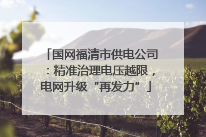 国网福清市供电公司：精准治理电压越限，电网升级“再发力”