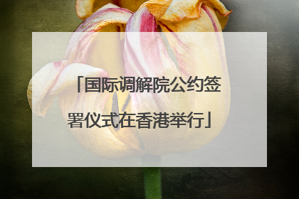 国际调解院公约签署仪式在香港举行