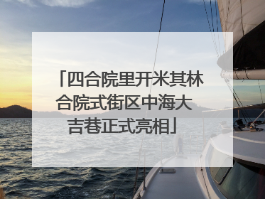 四合院里开米其林 合院式街区中海大吉巷正式亮相