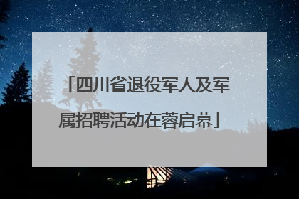 四川省退役军人及军属招聘活动在蓉启幕