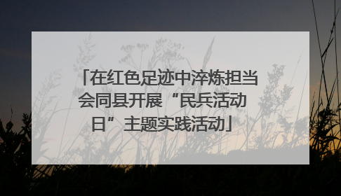 在红色足迹中淬炼担当 会同县开展“民兵活动日”主题实践活动
