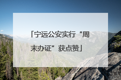 宁远公安实行“周末办证”获点赞