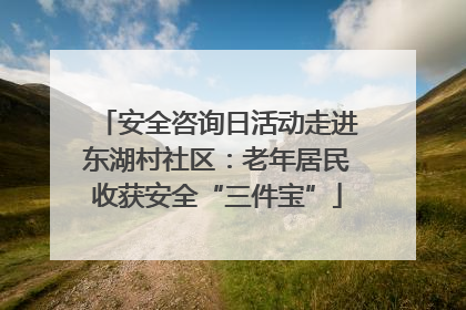 安全咨询日活动走进东湖村社区：老年居民收获安全“三件宝”
