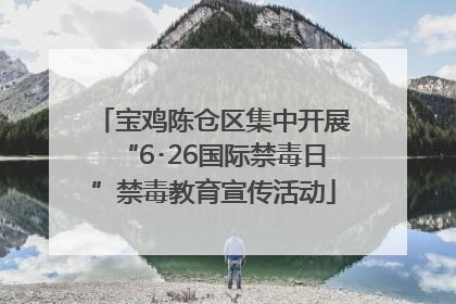 宝鸡陈仓区集中开展“6･26国际禁毒日”禁毒教育宣传活动