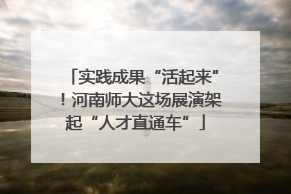 实践成果“活起来”！河南师大这场展演架起“人才直通车”