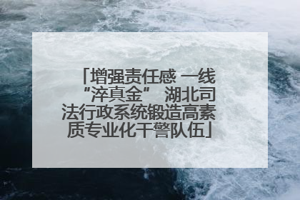 增强责任感 一线“淬真金” 湖北司法行政系统锻造高素质专业化干警队伍