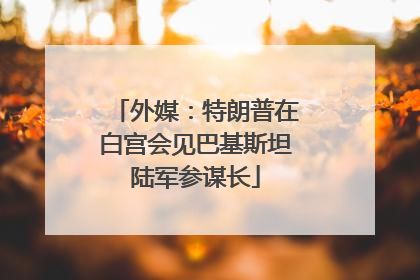 外媒：特朗普在白宫会见巴基斯坦陆军参谋长