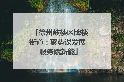徐州鼓楼区牌楼街道：聚势谋发展 服务赋新能