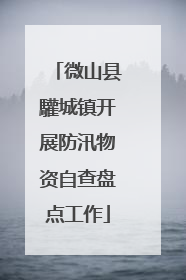 微山县驩城镇开展防汛物资自查盘点工作