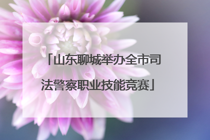 山东聊城举办全市司法警察职业技能竞赛