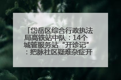 岱岳区综合行政执法局高铁站中队：14个城管服务站“开诊记”：把脉社区疑难杂症开出治理良方