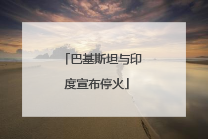 巴基斯坦与印度宣布停火