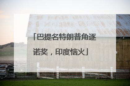 巴提名特朗普角逐诺奖，印度恼火