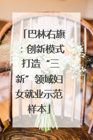 巴林右旗：创新模式 打造“三新”领域妇女就业示范样本