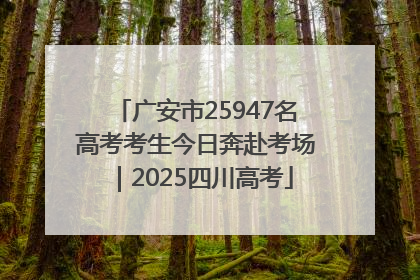 广安市25947名高考考生今日奔赴考场｜2025四川高考