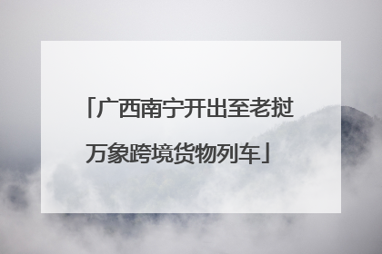广西南宁开出至老挝万象跨境货物列车