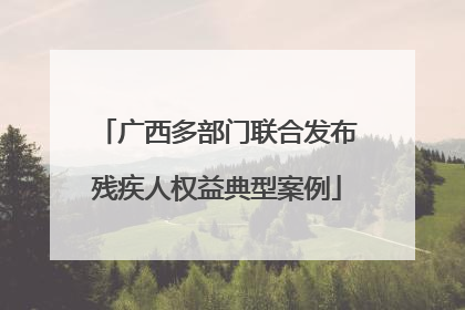 广西多部门联合发布残疾人权益典型案例
