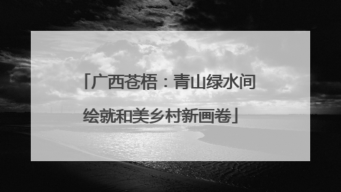 广西苍梧：青山绿水间绘就和美乡村新画卷