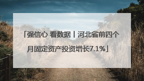 强信心 看数据丨河北省前四个月固定资产投资增长7.1%