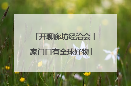 开聊廊坊经洽会丨家门口有全球好物