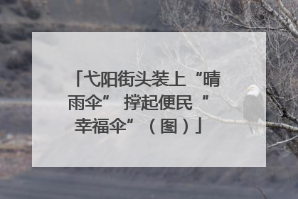 弋阳街头装上“晴雨伞” 撑起便民“幸福伞”（图）