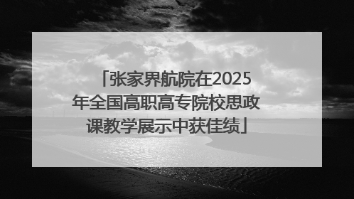 张家界航院在2025年全国高职高专院校思政课教学展示中获佳绩