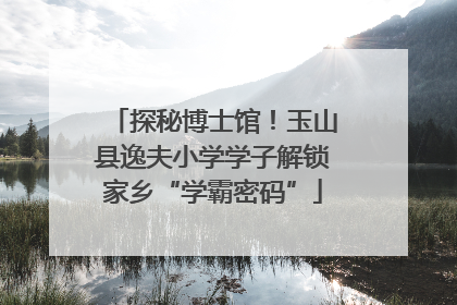 探秘博士馆！玉山县逸夫小学学子解锁家乡“学霸密码”