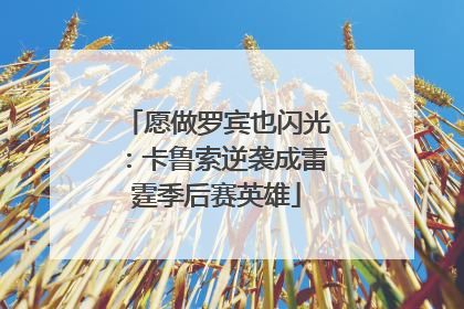 愿做罗宾也闪光：卡鲁索逆袭成雷霆季后赛英雄