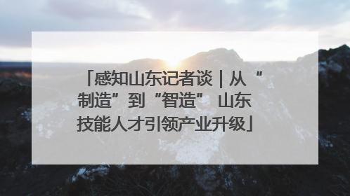 感知山东记者谈｜从“制造”到“智造” 山东技能人才引领产业升级