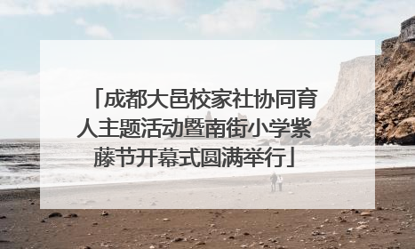 成都大邑校家社协同育人主题活动暨南街小学紫藤节开幕式圆满举行