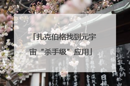 扎克伯格找到元宇宙“杀手级”应用