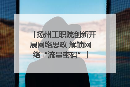 扬州工职院创新开展网络思政 解锁网络“流量密码”